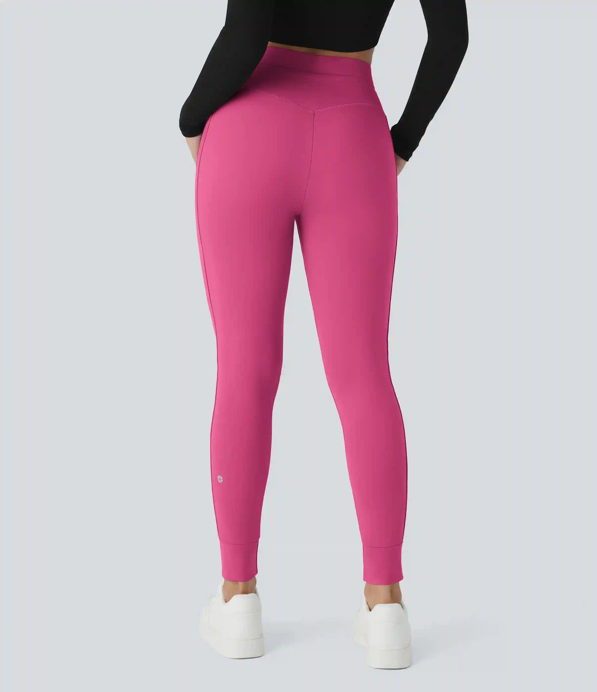 SoftlyZero™ Plush High Waisted Drawstring Pocket Plain Full Length Joggers