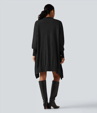 Long Sleeve Open Front Work Cardigan