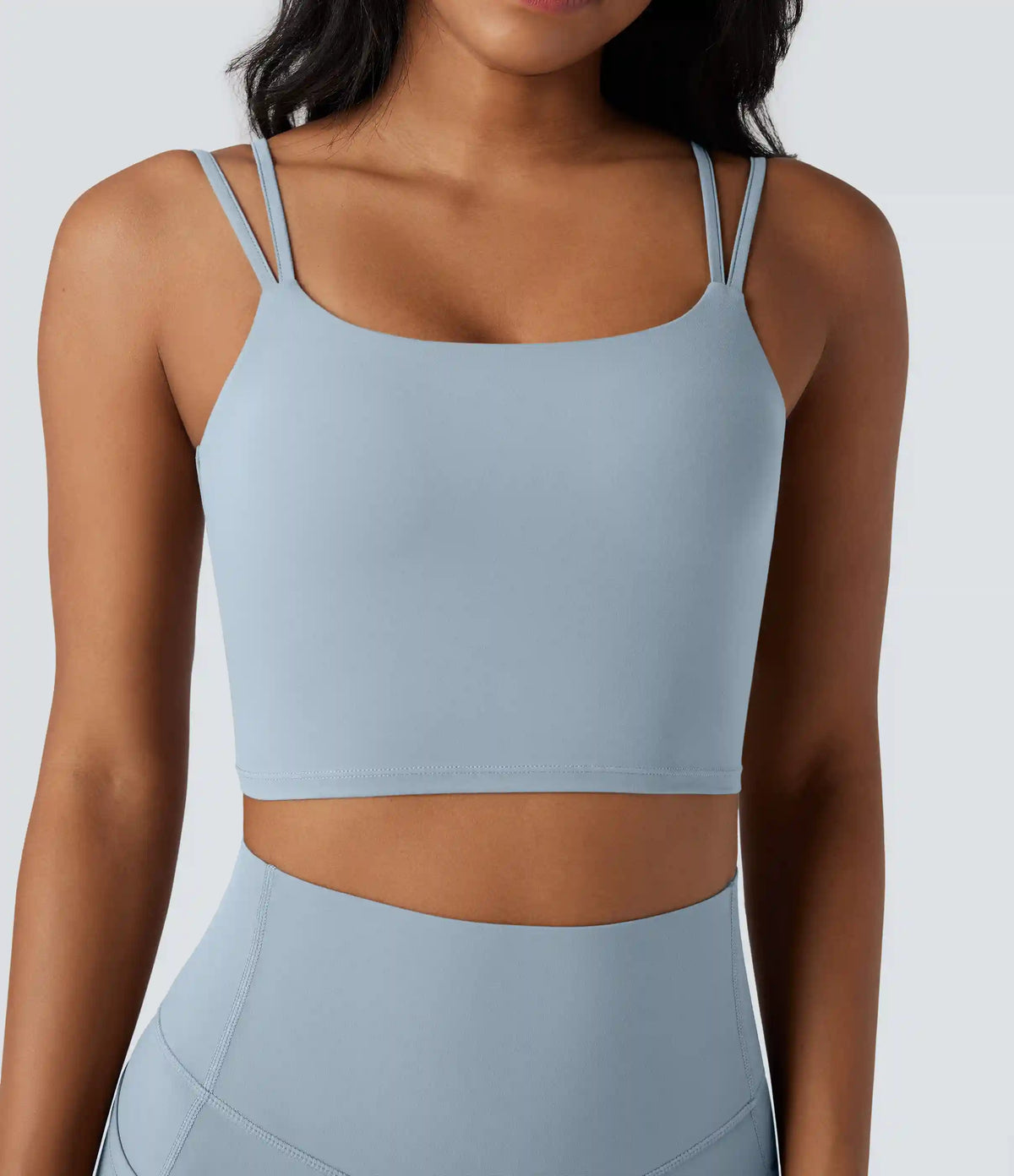 Halara UltraSculpt™ Double Straps Twisted Backless Cropped Yoga Tank Top