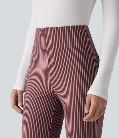 Halara Flex™ High Waisted Striped Work Flare Pants with Pockets
