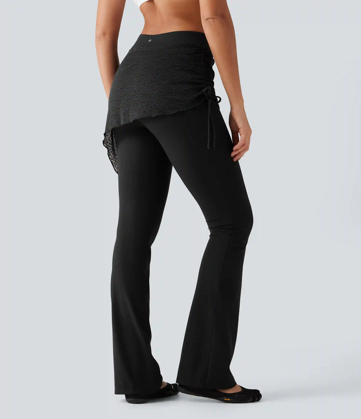 Halara UltraSculpt™ High Waisted Contrast Lace Leopard Print Bootcut Yoga Leggings with Pockets