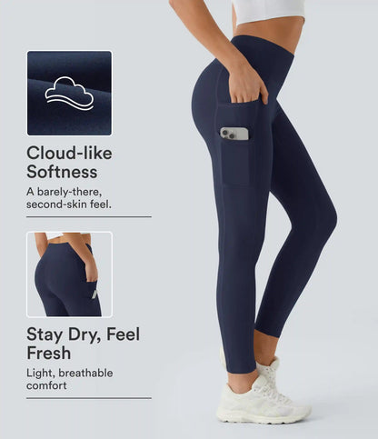 SoftlyZero™ High Waisted Double Pockets Plain Leggings