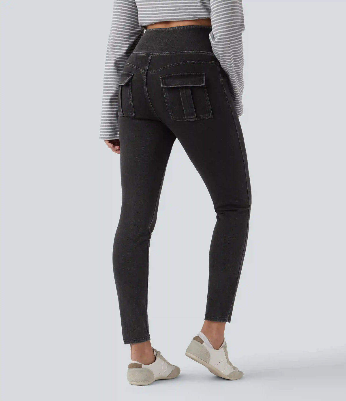 Halara Flex™ High Waisted Tummy Control Denim Casual Leggings with Pockets