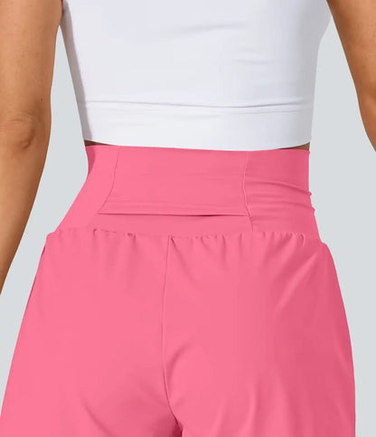 SoftlyZero™ Airy Super High Waisted 2-in-1 InstantCool Yoga Shorts with Pockets