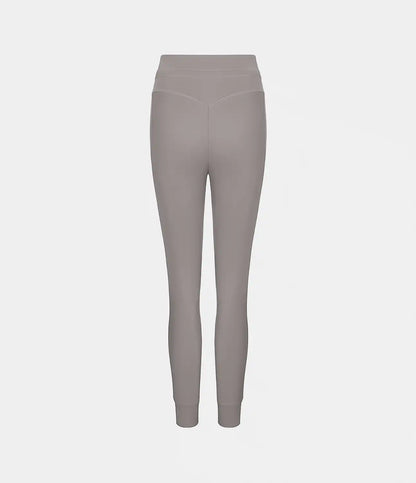 SoftlyZero™ Plush High Waisted Drawstring Pocket Plain Full Length Joggers