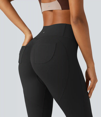 Halara UltraSculpt™ High Waisted Tummy Control Ruched Yoga Leggings with Pockets