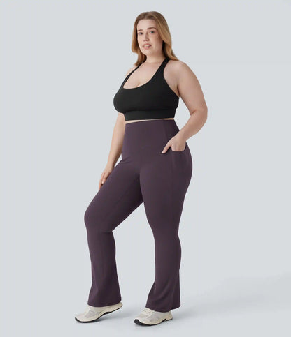 Halara UltraSculpt™ High Waisted Tummy Control Pocket Shaping Yoga Bootcut Plus Size Leggings