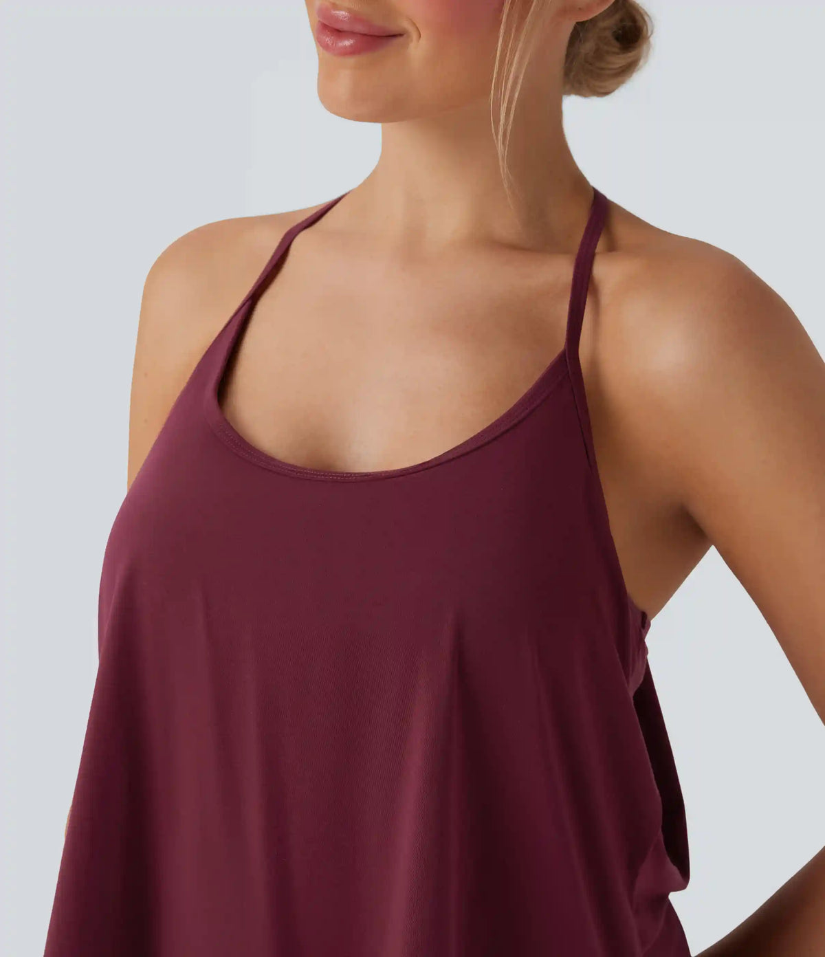 SoftlyZero™ Airy Halter Draped InstantCool Yoga Sports Top DD-F Cups