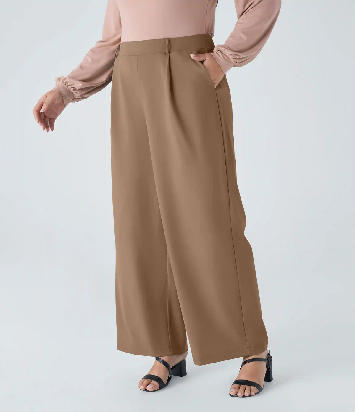 Halara Flex™ DayStretch High Waisted Pocket Straight Leg Work Plus Size Pants