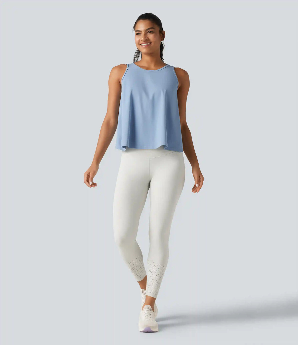 SoftlyZero™ QuickDry Crossover Flounce Hem Relaxed Yoga Tank Top