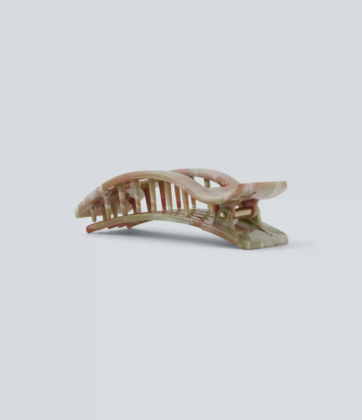Marble-Patterned Flat Hair Clip