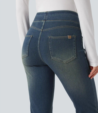 Halara Flex™ High Waisted Pockets Washed Casual Bootcut Jeans