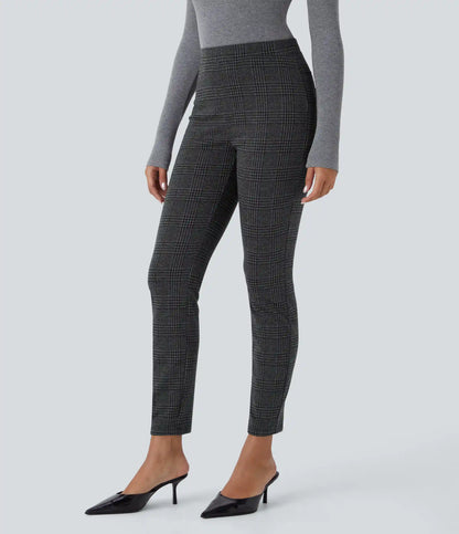 Halara Flex™ High Waisted Pocket Houndstooth Plaid Skinny Work Pants