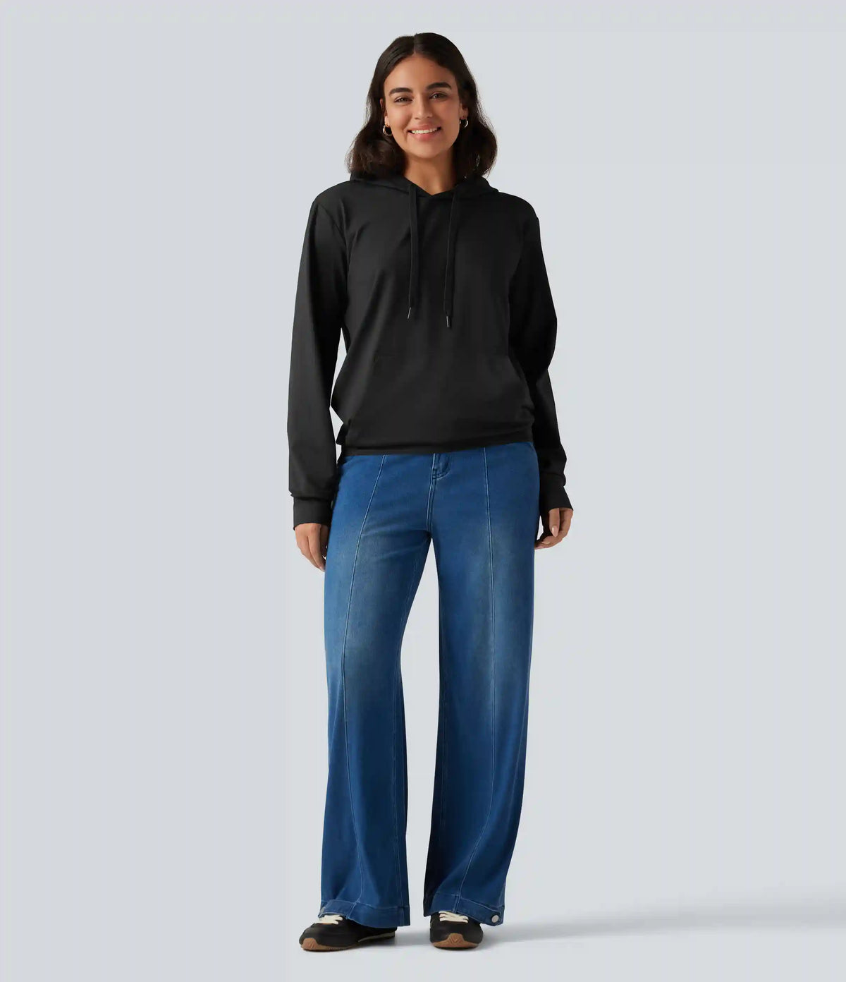 Hooded Long Sleeve Lounging Sweatshirt with Pocket