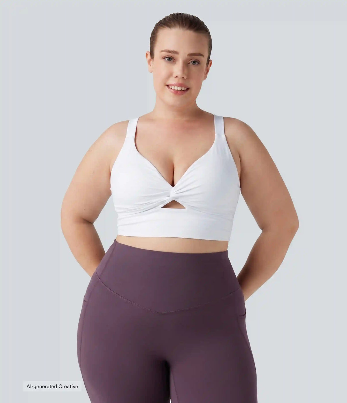 Plus Size Halara UltraSculpt™ Light Support Molded Cups Push-Up Yoga Sports Bra