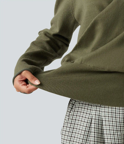 V Neck Long Sleeve Casual Sweater