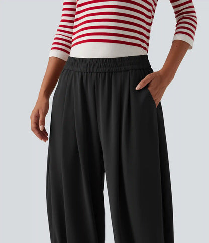 Mid Rise Casual Pants with Pockets