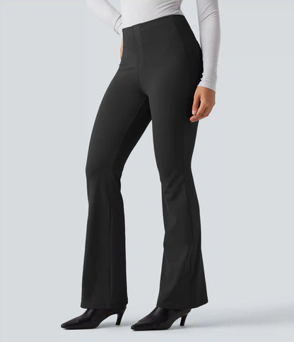 High Waisted Tummy Control Bootcut Work Pants with Pockets