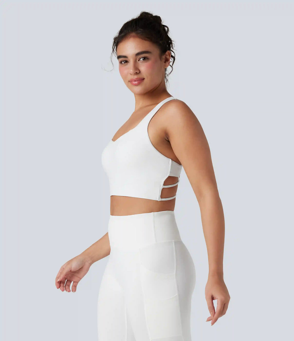 Light Support Racerback Crisscross Yoga Sports Bra