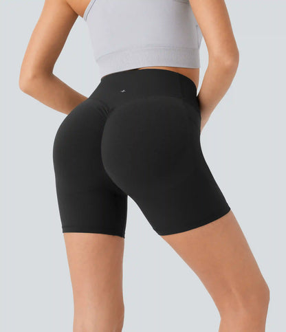 Halara UltraSculpt™ High Waisted Scrunch Butt Lifting Tummy Control Pocket Shaping Workout Biker Shorts 5''