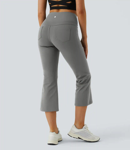 DayStretch High Waisted Pocket Capri Flare Yoga Leggings