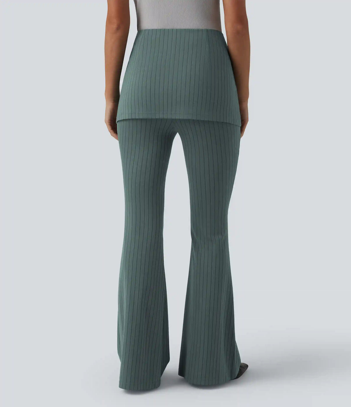 High Waisted Stripe InstantCool Flare Work Pants