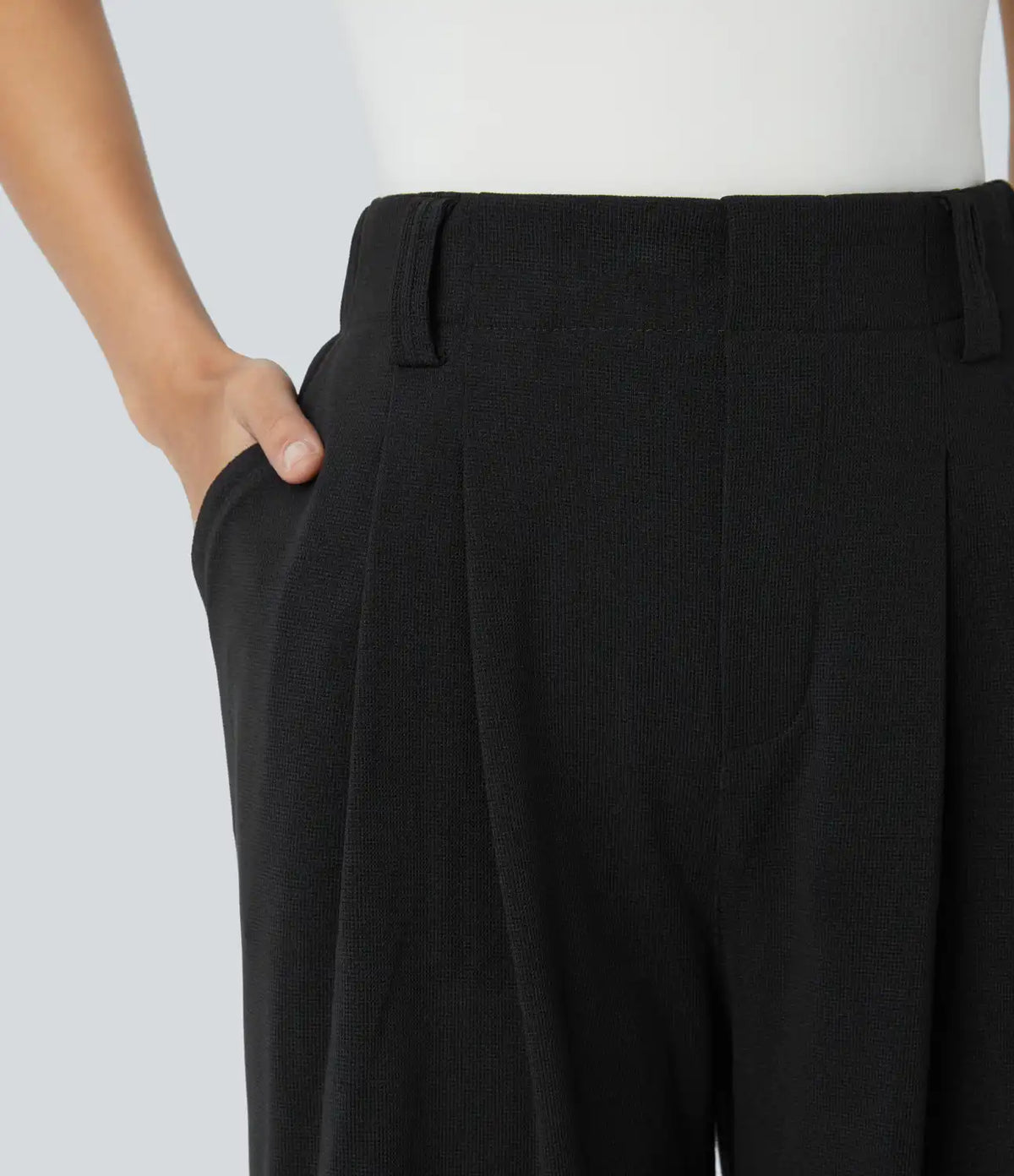 Halara Flex™ High Waisted Pocket Wide Leg Waffle Work Pants