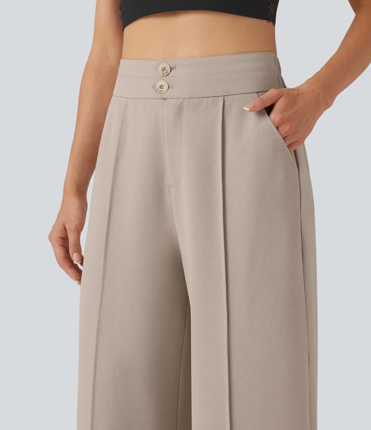 High Waisted Baggy Work Pants with Pockets