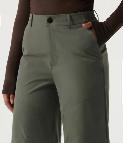 High Waisted Wide Leg Hiking Pants with Pockets