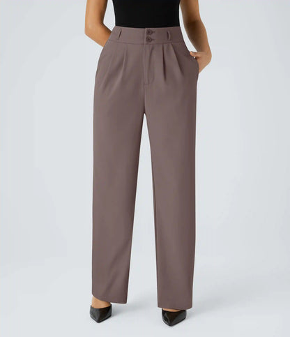 Halara Flex™ High Waisted Zipper Pocket Shirred Straight Leg Work Pants