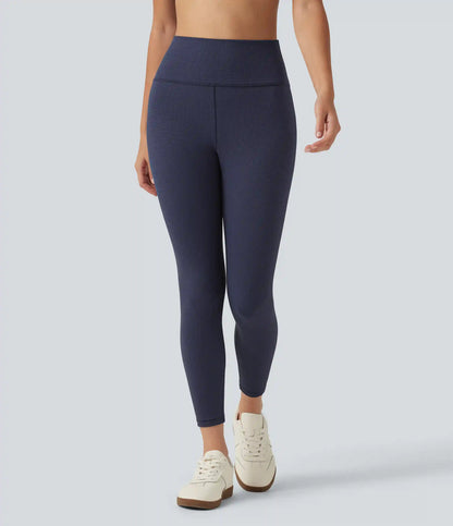 High Waisted Waffle Casual Leggings
