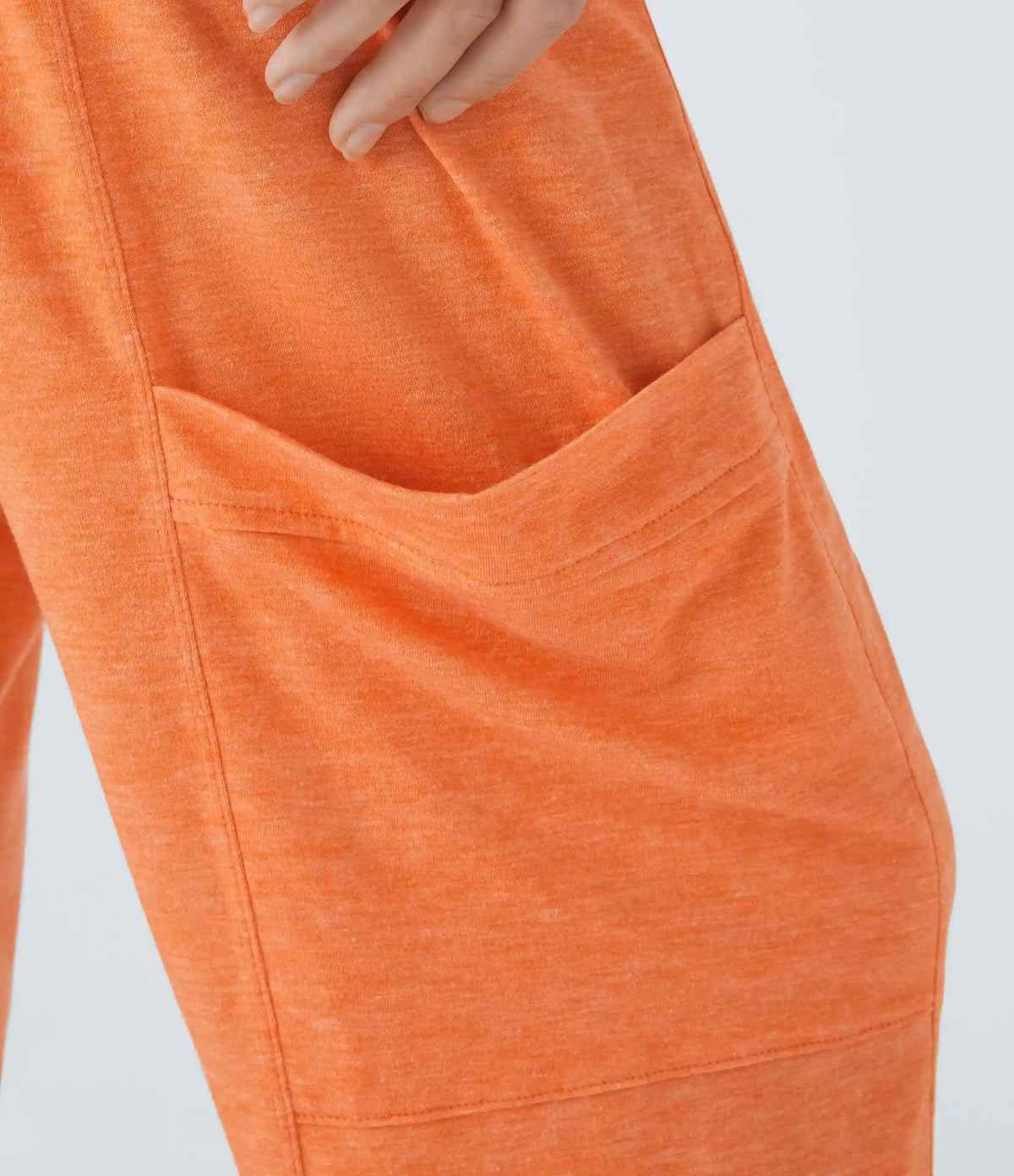 Mid Rise Tie Pockets Casual Harem Pants
