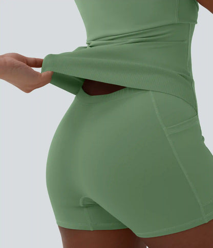 Softlyzero™ Plush Tummy Control Active Dress with Pockets-Easy Peezy Edition