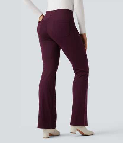 Halara Flex™ High Waisted Striped Work Flare Pants with Pockets