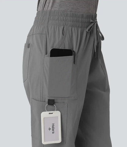 Mid Rise Drawstring Casual Cargo Joggers with Pockets