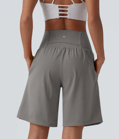 SoftlyZero™ Airy Super High Waisted 2-in-1 InstantCool Yoga Shorts 9" with Pockets