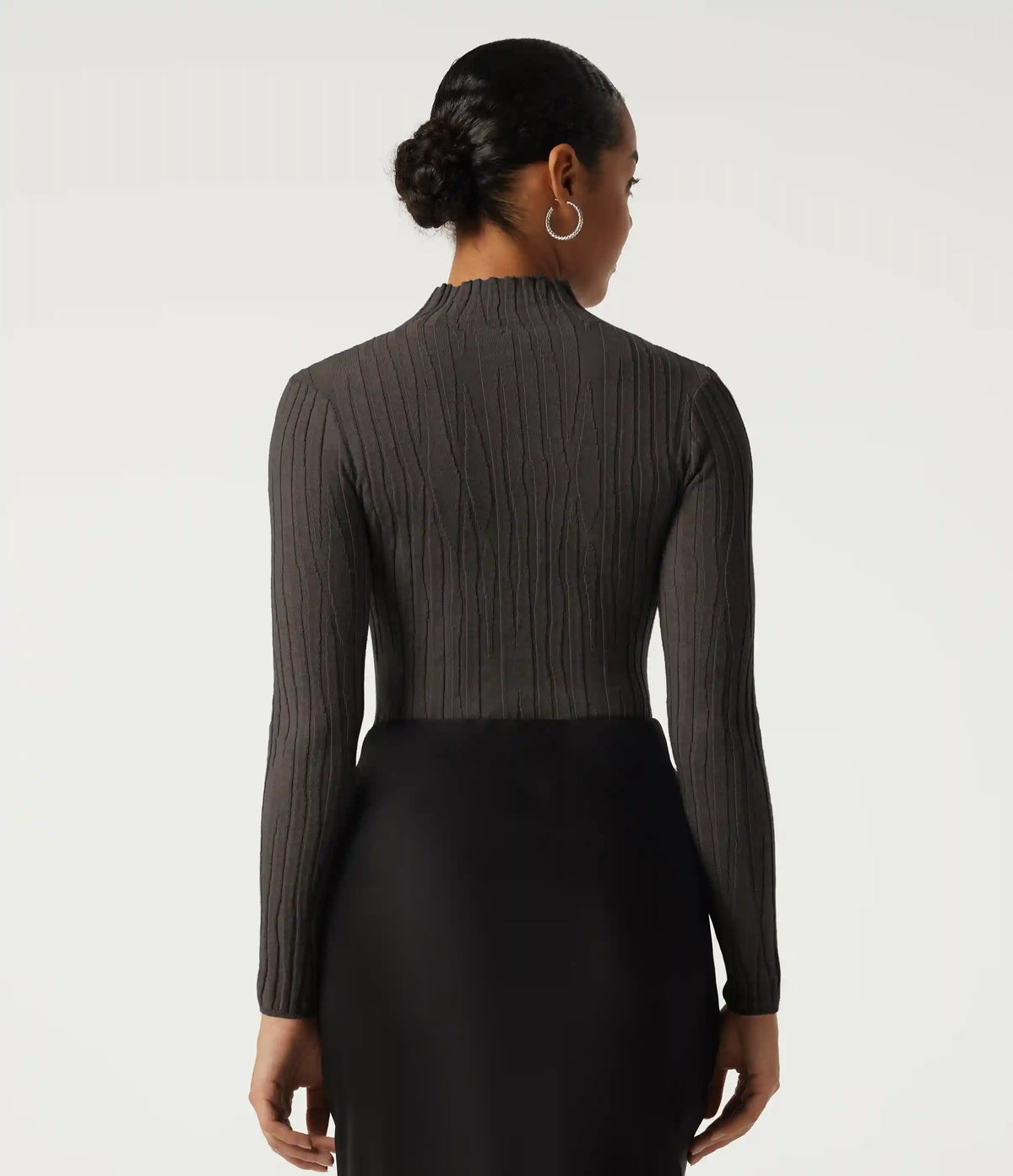 Mock Neck Long Sleeve Work Sweater