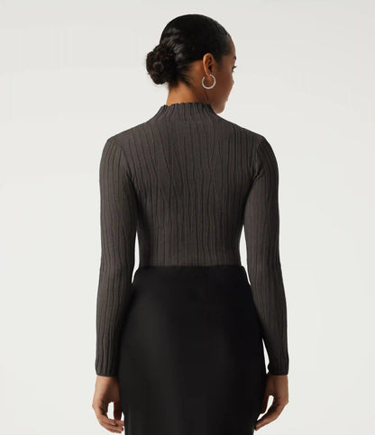 Mock Neck Long Sleeve Work Sweater
