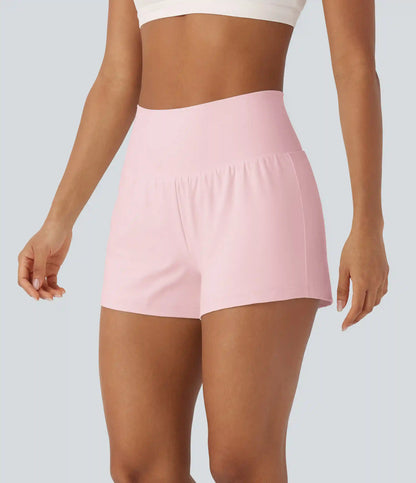 SoftlyZero™ Airy Super High Waisted 2-in-1 InstantCool Yoga Shorts with Pockets