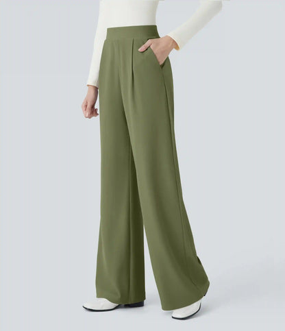 Halara Flex™ High Waisted Body Sculpt Waist-Slimming Pocket Wide Leg Micro Waffle Work Pants