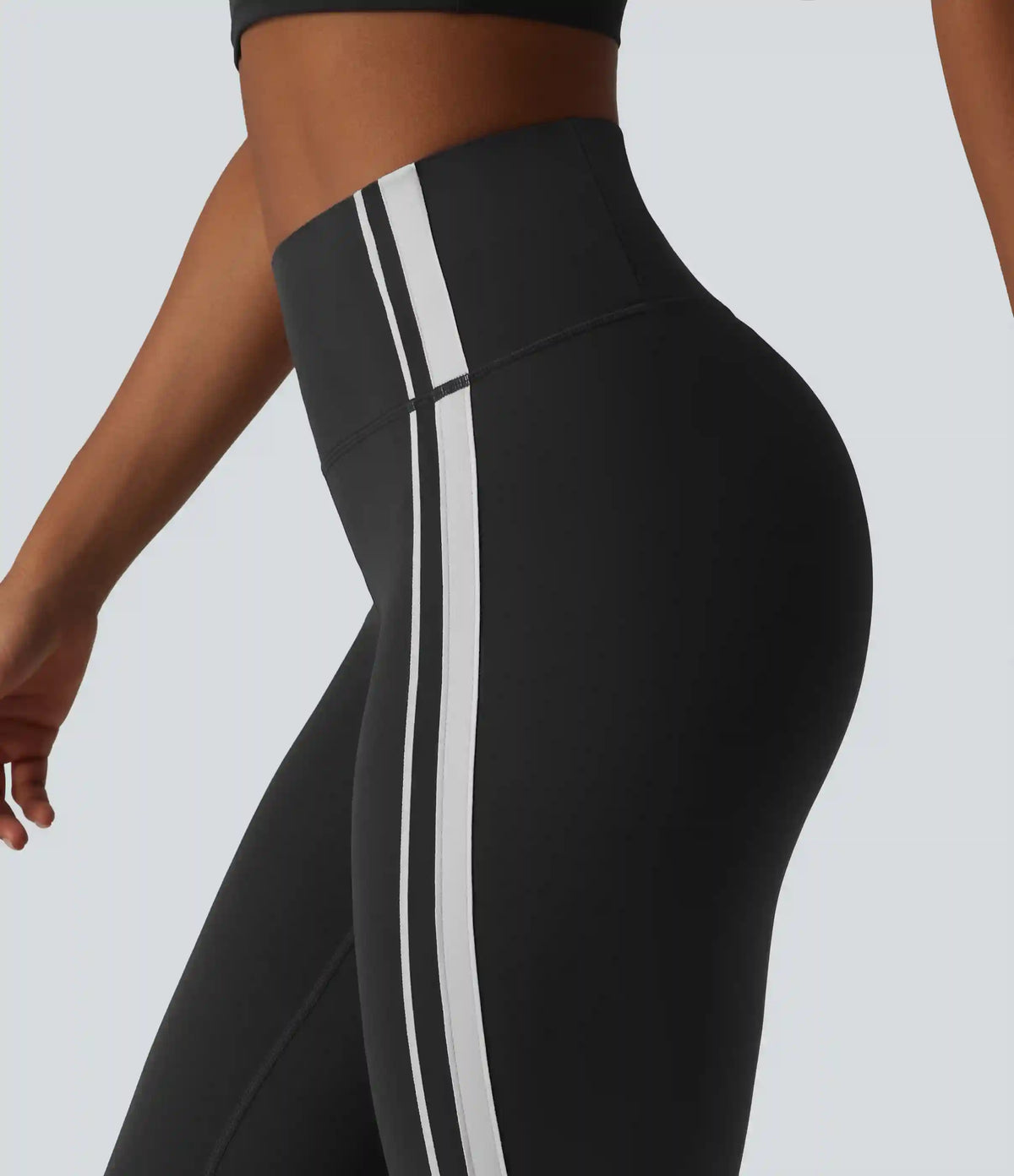 Halara UltraSculpt™ High Waisted Tummy Control Side Stripe Yoga Leggings with Pocket