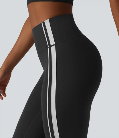 Halara UltraSculpt™ High Waisted Tummy Control Side Stripe Yoga Leggings with Pocket
