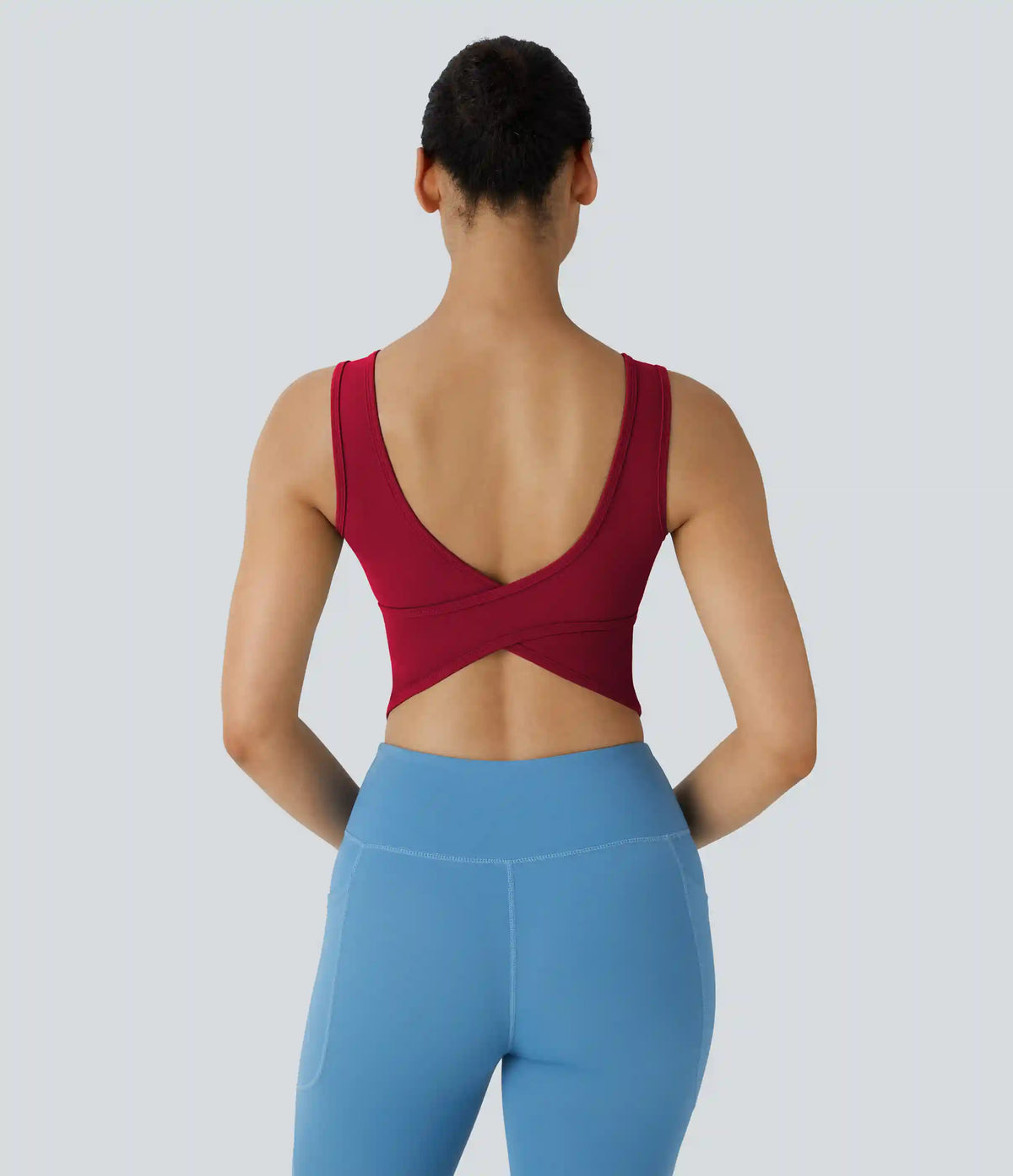 U Neck Crossover Barre Ballet Dance Tank Top A-D Cups