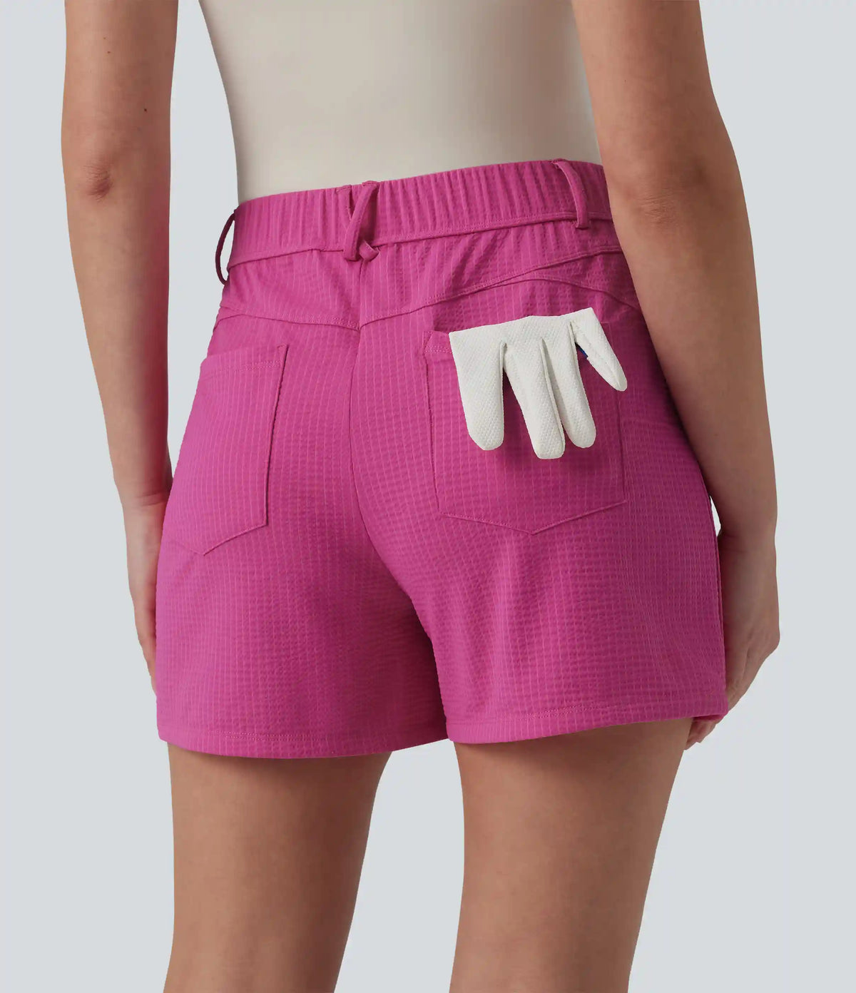 High Waisted Quick Dry Golf Shorts with Pockets-UPF40+