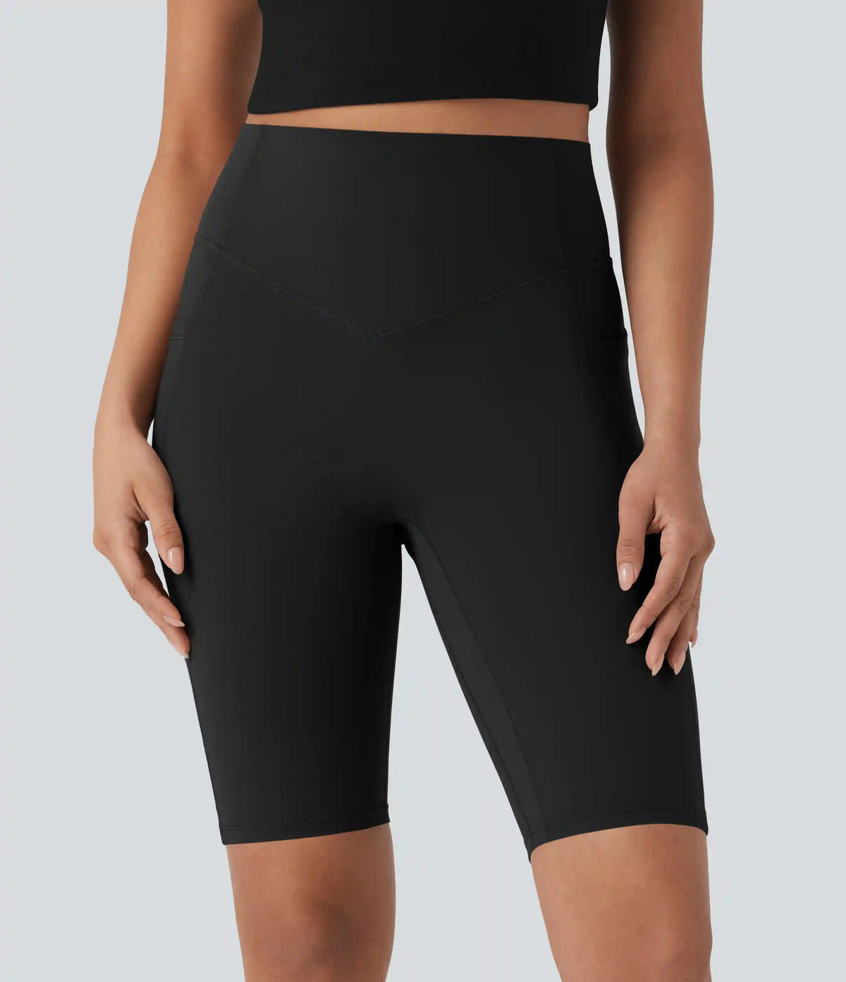 Halara UltraSculpt™ High Waisted Scrunch Butt Lifting Tummy Control Side Pocket Shaping Workout Biker Shorts 9''