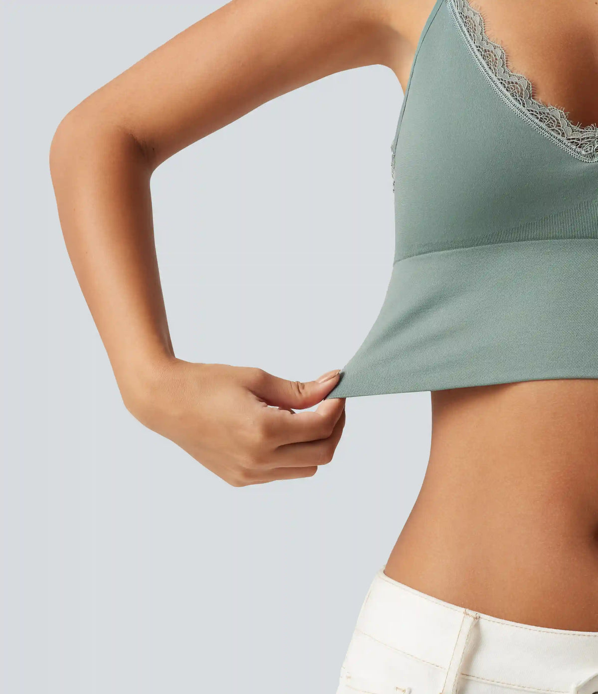 OneForm Seamless Flow Low Support Contrast Lace Casual Sports Bra