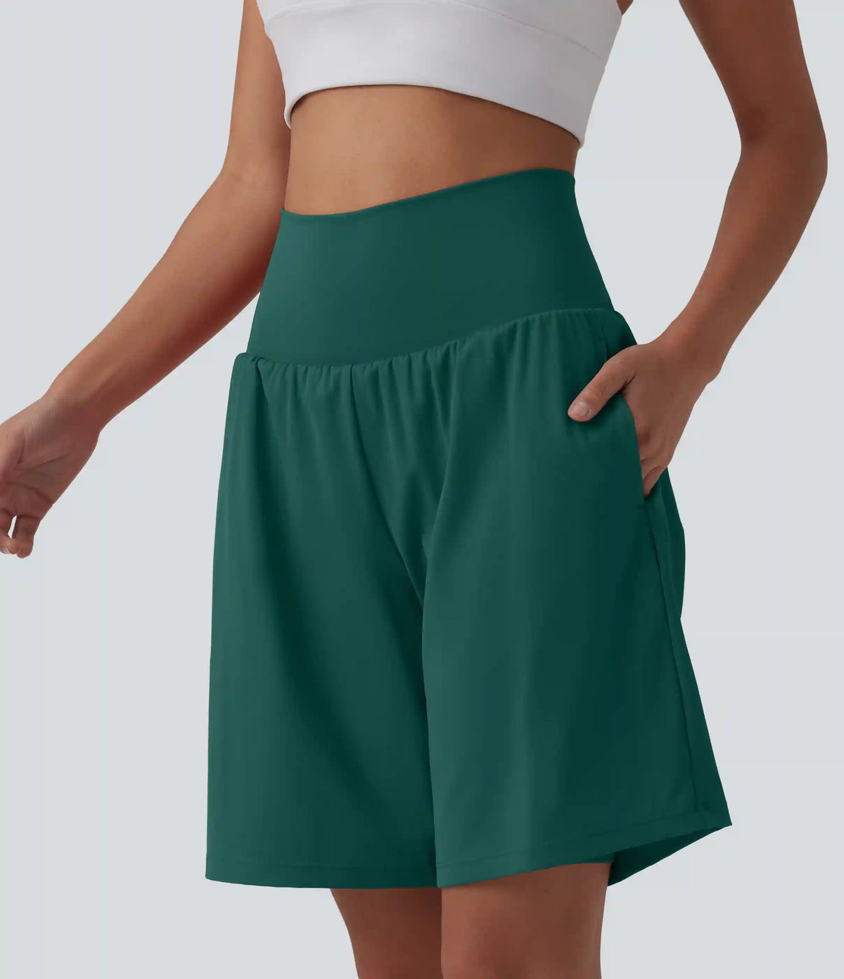 SoftlyZero™ Airy Super High Waisted 2-in-1 InstantCool Yoga Shorts 9" with Pockets