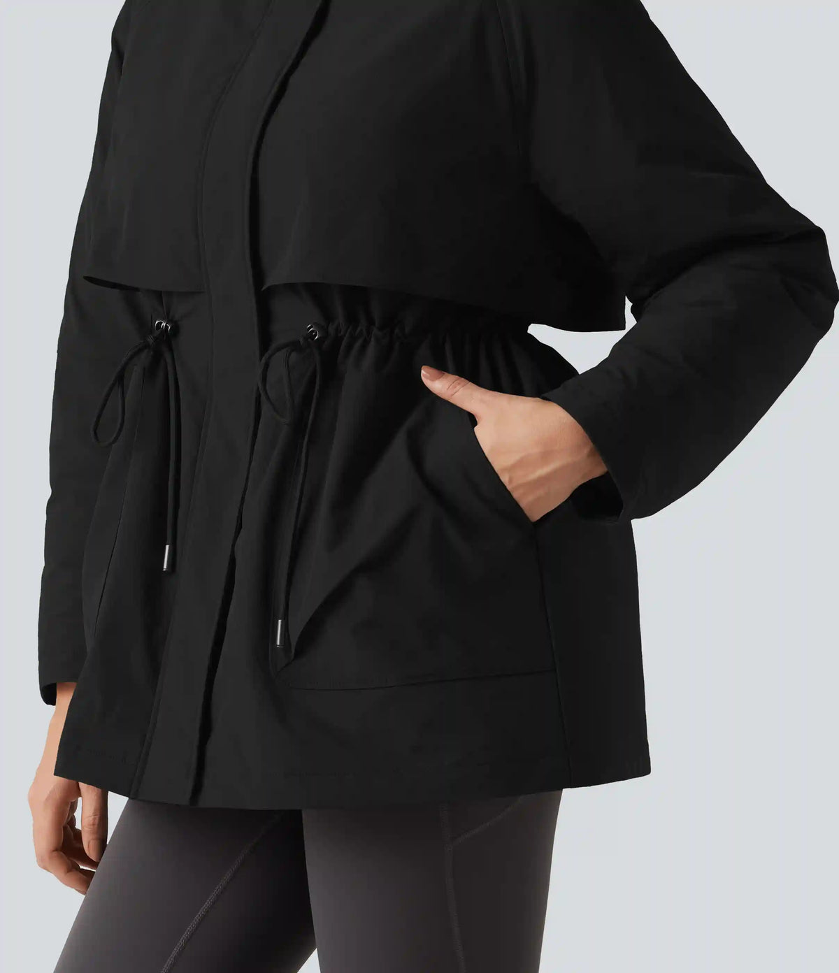Hooded Long Sleeve Casual Padded Jacket with Pockets