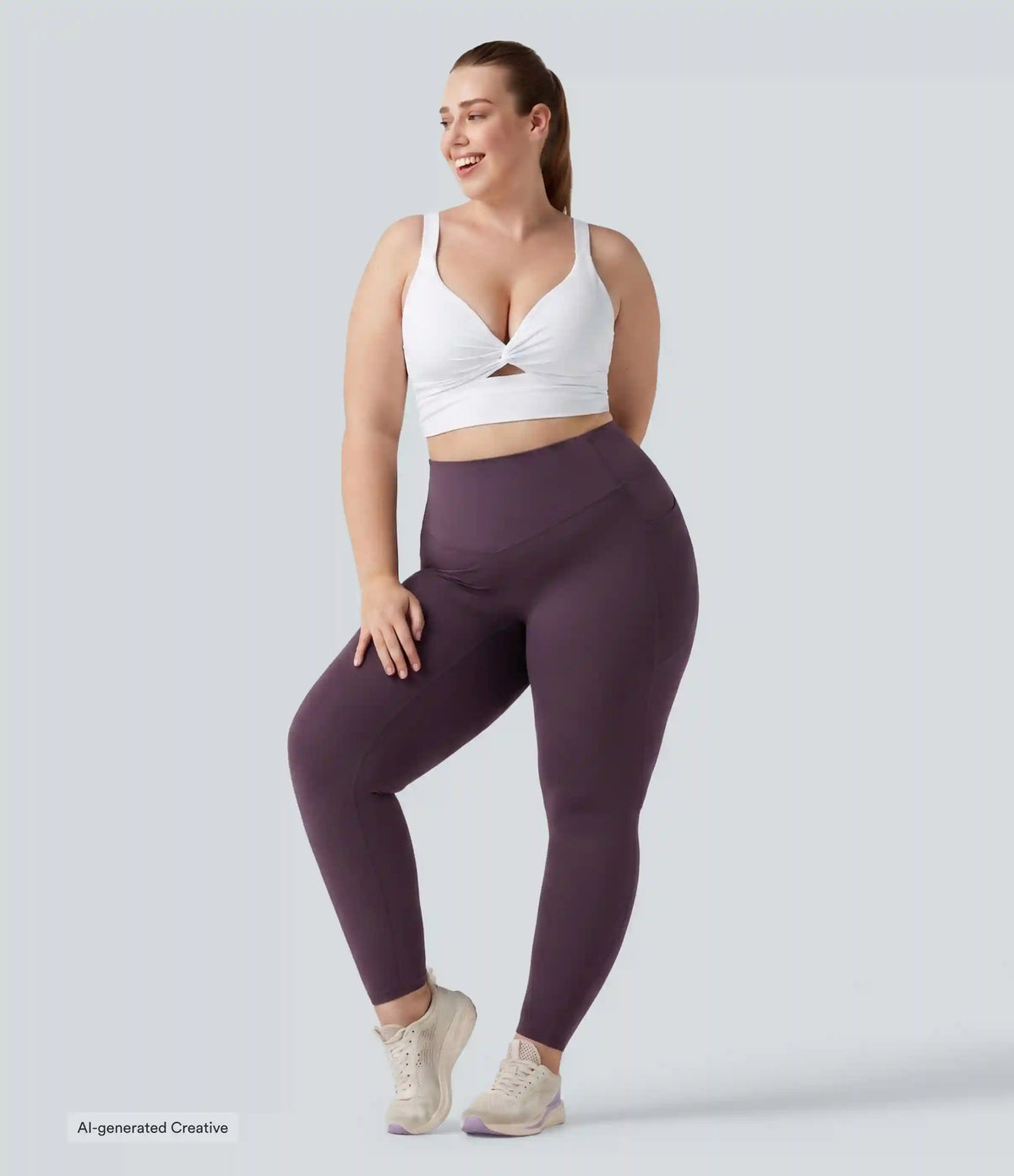 Plus Size Halara UltraSculpt™ Light Support Molded Cups Push-Up Yoga Sports Bra
