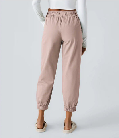 Mid Rise Casual Joggers with Pockets